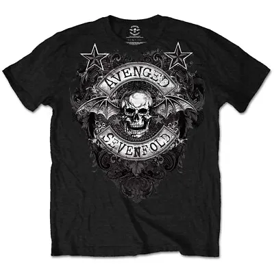 Buy Avenged Sevenfold T-Shirt Stars Flourish Band New Black Official • 14.95£