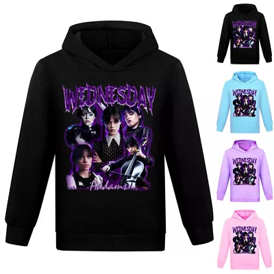 Buy Girls Kids Casual Hoodie Sweatshirt Long Sleeve Hooded Pullover Outwear Top • 9.31£