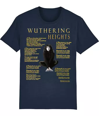 Buy Kate Bush Vintage Retro T Shirt Wuthering Heights Lyrics Theme Vinyl 70s Stella • 23.80£
