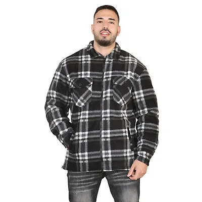 Buy Padded Shirt Fur Lined Lumberjack Flannel Work Jacket Warm Thick Casual Top • 19.99£