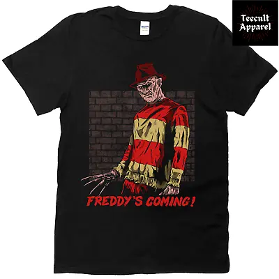 Buy Freddy Krueger   Freddy's Coming!  Horror Halloween Unisex T-Shirt S–3XL 🎃 • 22.61£