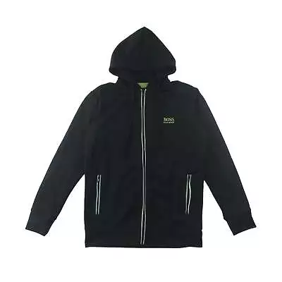 Buy Hoodie Age 11 Black With Lime Green Details And Zippers • 5£