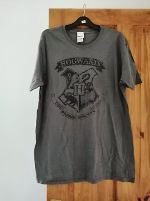 Buy Harry Potter Hogwarts Crest Grey T-shirt Size L Bought From GAME - Worn Once  • 5.95£
