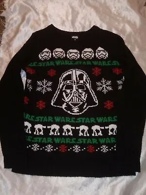 Buy Star Wars Darth Vader Ugly Holiday Christmas Sweater Tween Unisex Size Xs  • 23.74£