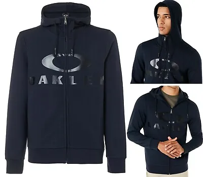 Buy Oakley Bark Full Zip Hoodie - RRP£60 - SMALL OR MEDIUM  Fathom Navy Hoody Hooded • 18.71£