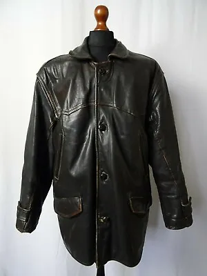 Buy Men's Vintage Gipsy Mauritius Brown Leather Motorcycle Biker Jacket XL 46R • 98£