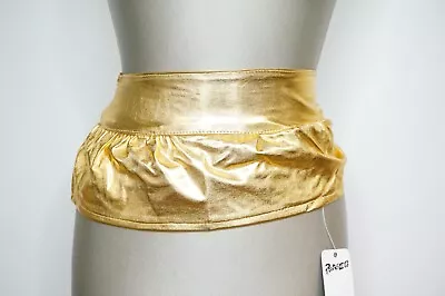Buy Phaze Alternative Clothing Sexy Gold Metallic Liquid Waist Tie Mini XL! • 12.95£