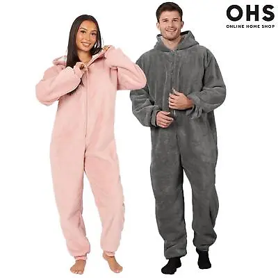 Buy OHS 1Onesie Hooded Sherpa Christmas Soft Warm Jumpsuit Fleece All In One Pyjamas • 12.49£