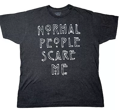 Buy Original 2015 American Horror Story Normal People Scare Me T-shirt Womens Large • 6.58£