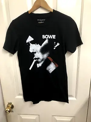 Buy Primark Ladies Bowie Black Motif T Shirt Size Small Bowie Legend Classic • 3£