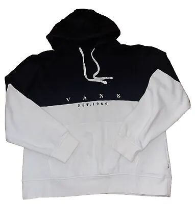 Buy Vans Womens Hoodie Sweatshirt Colorblock Logo Embroidered Black Size XL • 22.72£