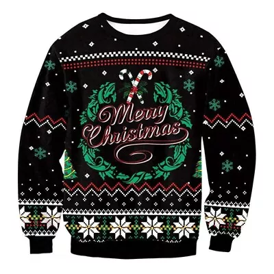 Buy Unisex Christmas Novelty Jumper Xmas Men Womens Sweater Rudolph Top Plus SIZE • 14.55£