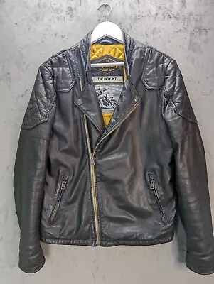 Buy Superdry Leather Jacket The INDY JKT  Endurance Comp Size Large Slim Fit Men’s • 79.95£