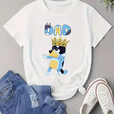Buy Bluey Dad T-Shirt, Kids Favourite Cartoon Bluey Shirt,  Bluey Shirt 2024 • 12.99£