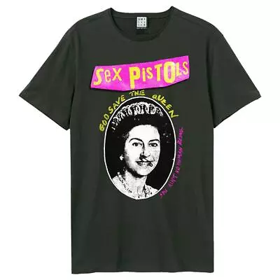Buy Amplified Unisex Adult God Save The Queen Sex Pistols Logo T-Shirt GD1053 • 31.59£