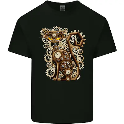 Buy Steampunk Cat Mens Cotton T-Shirt Tee Top • 10.99£