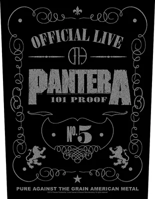 Buy Pantera - 101% Proof Backpatch Rückenaufnäher - Official Merch • 12.89£