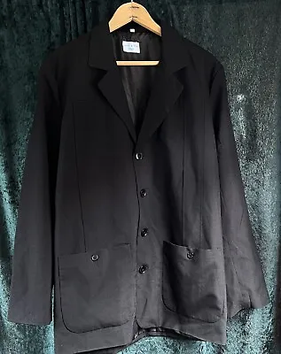 Buy Reproduction Vintage 1950s Hollywood Resort Jacket Plain Black XL Rockabilly • 45£