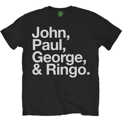 Buy The Beatles John, Paul, George Ringo Black T-Shirt NEW OFFICIAL • 15.19£