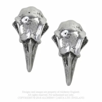 Buy ALCHEMY ENGLAND Gothic Surgical Steel Pewter Jewellery STUD EARRINGS Rabeschadel • 18.99£