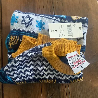 Buy NEW Boys Hanukkah Gamer Sweater By Well Worn Holiday Sweater SZ Small Blue • 8.01£