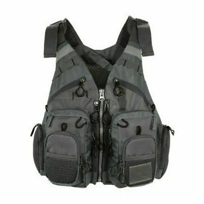 Buy Adjustable Multi-pocket Fly Fishing Vest Quick Dry Lifejacket Fishing Waistcoat • 25.99£