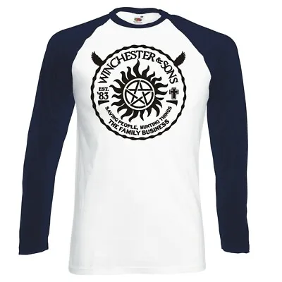Buy Supernatural  Winchester & Sons  Raglan Longsleeve Baseball T-shirt • 16.99£
