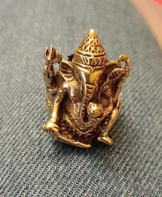 Buy Lord Ganesha, Ganesh Ring, Brass Rings, Handmade Jewelry, Gold Rings, Statement • 19.99£