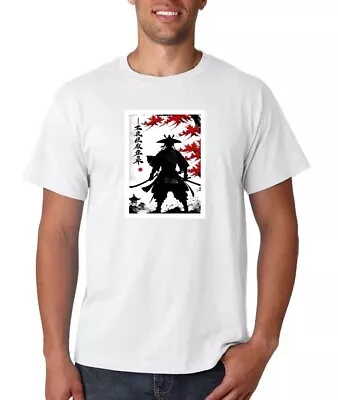Buy Mens White T Shirts 2xl Japan Art Print.samurai Art Print.party Festival T Shirt • 12.99£