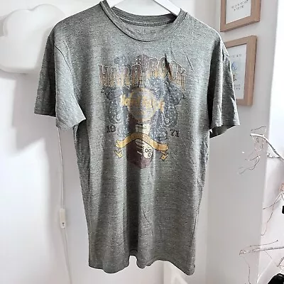 Buy Hard Rock Cafe London 1971 Mens T-Shirt Grey M Guitar Print Size Medium • 17.90£