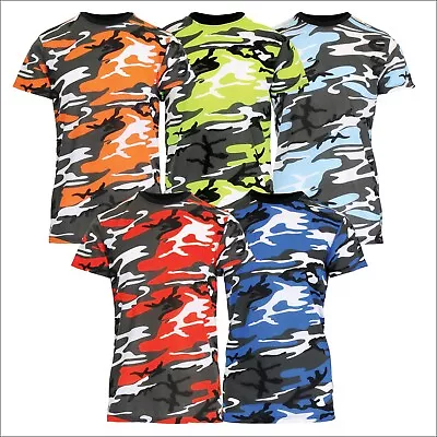 Buy Men's Short Sleeve Camouflage Crew Neck Printed Tee ( S-2XL ) NEW Free Shipping • 9.44£