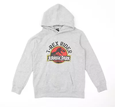 Buy SOL'S Boys Grey Cotton Pullover Hoodie Size 12 Years Pullover - Jurassic Park • 5.75£