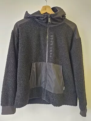 Buy DKNY Sport Fleece Hoodie Jacket Windbreak Full Zip Black Small • 9.99£