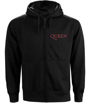 Buy Queen Classic Crest Black Zip Up Hoodie OFFICIAL • 33.59£