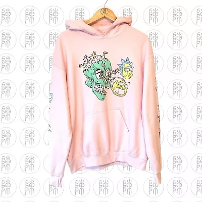 Buy Rick And Morty Pink Adult Swim Multicolour Graphic Sweatshirt Hoodie • 32£