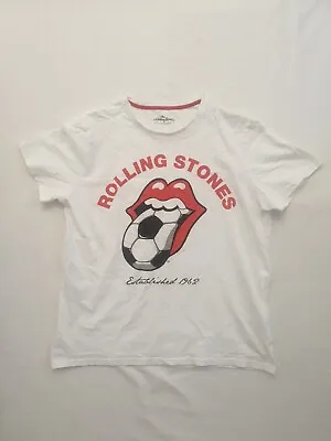 Buy The Rolling Stones T-Shirt Mens XXLarge White Football Cotton  2018 By George • 6.77£