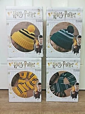Buy Harry Potter DIY Knitt Your Own Scarf & Hat Slytherin Hufflepuff Set Unsealed • 19.99£