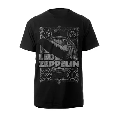 Buy LED ZEPPELIN - VINTAGE PRINT LZ1 BLACK T-Shirt Medium • 20.09£