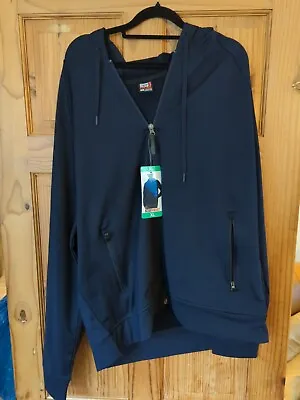 Buy Zip Through Hoodie Jacket 32 DEGREES HEAT Navy Blue XL Soft And Warm Stretch • 14.49£