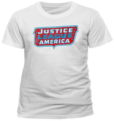 Buy Justice League Logo T Shirt Official New White  • 2.49£