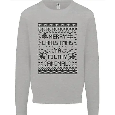 Buy Merry Christmas Ya Filthy Animal Funny Mens Sweatshirt Jumper • 20.99£