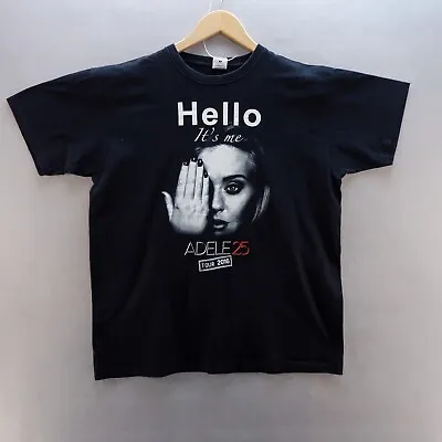 Buy Adele T Shirt Large Black Hello Its Me 2016 Tour Printed Graphic Music Merch • 11.72£
