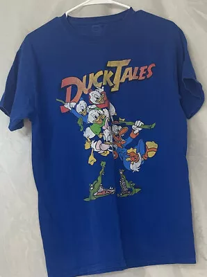 Buy Disney Duck Tales Scrooge  Shirt Medium Tee Shirt Sleeve Blue Walt Disney Huey • 18£