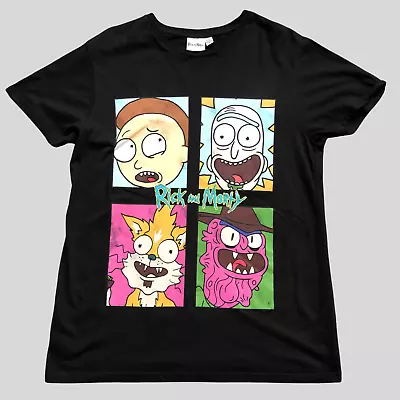 Buy Rick & Morty T Shirt Mens Large Black Graphic Print Short Sleeve Cartoon Tee • 7.49£