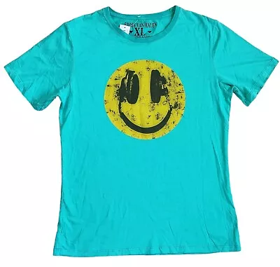 Buy Eddie Van Halen Official Tshirt Smiley Face Green Yellow Green Size Medium  • 9.99£