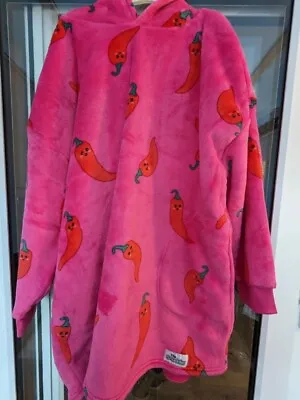 Buy SNUDDIE Primark Hot Pink Chilli Pepper Oversize Blanket Hoodie Oodie Snoodi XS-S • 28.50£