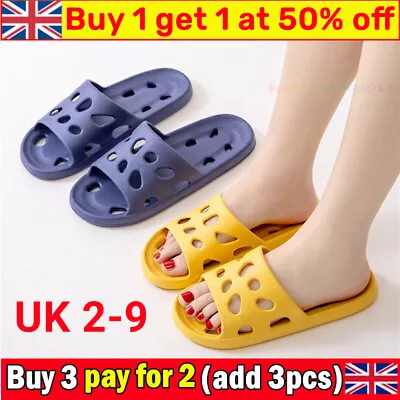 Buy UK Mens^Womens Shower Bath Sandals Clogs Non-Slip Ultra Soft Slippers Home/Shoes • 5.89£