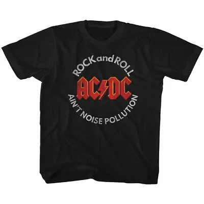 Buy Kids AC/DC Noise Pollution Black Rock And Roll Music Band T-Shirt • 19.29£