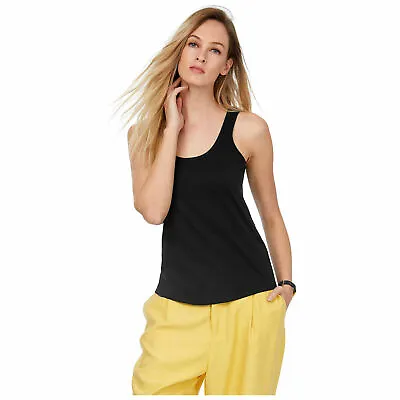 Buy 2 Pack Ladies Vest Womens Cotton Stretchy Ribbed T Shirt Cami Casual Tank Tops • 6.95£