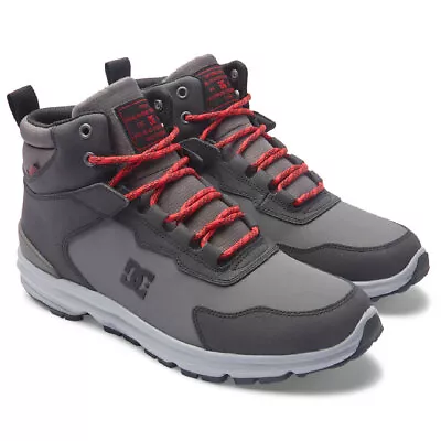 Buy DC Shoes Men's Mutiny Grey/Black/Red Hi Top Boots Shoes Clothing Apparel Skat • 85.81£